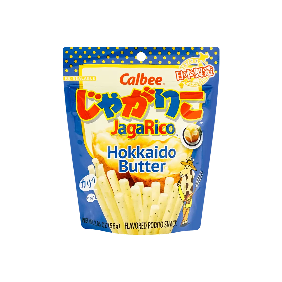 CALBEE CALBEE JagaRico Potato Sticks Hokkaido Butter Flavor, 2.05oz