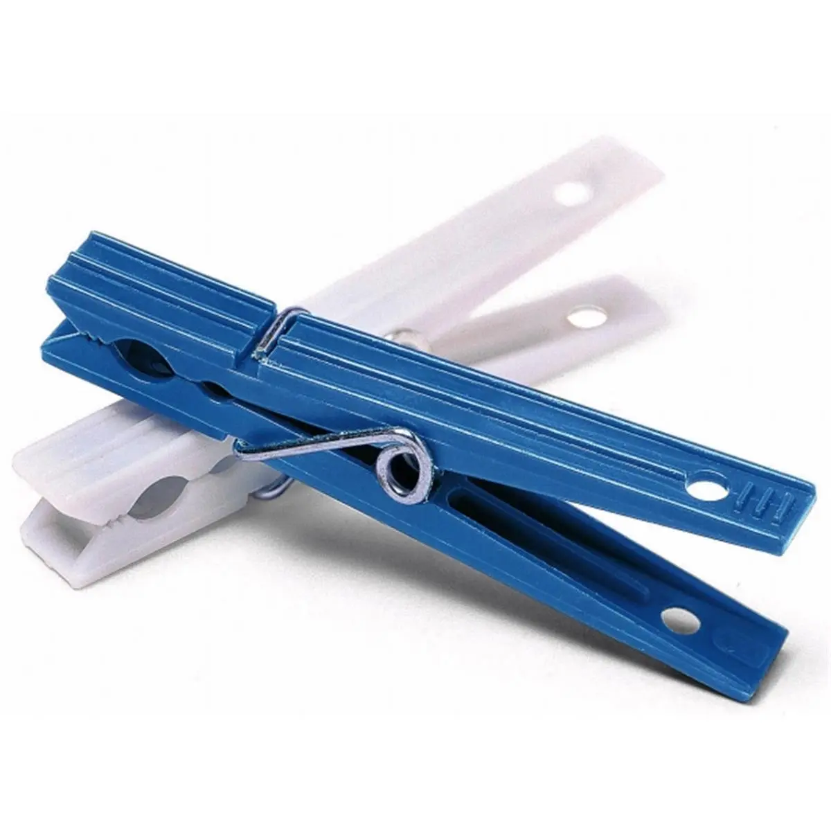 212 MAIN Heavy Duty Non Rusting Clothespins - Sturdy Plastic Construction with Galvanized Wire Springs, 50-Piece Blue & White Pack, Essential Laundry Tool for Home Washing Lines