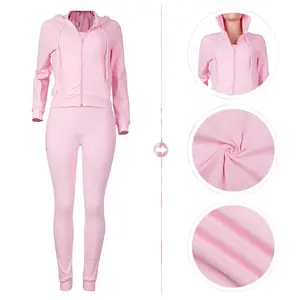 HR8235 European and American women's clothing, best-selling item on the international platform, new autumn and winter collection, double-sided fleece vest with hood, three-piece set, Long Sleeve, Minimalist
