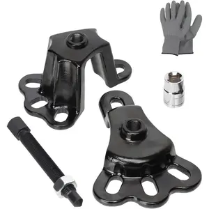 Flange Axle Remover Set: Front Hub Puller (3-3/4 - 4-1/2" ID), Rear Axle Puller (4-1/2 - 5-1/2" ID), 5/8"x18 Bolt bearing  puller