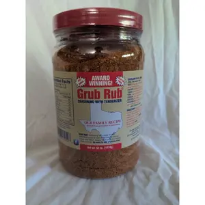 Gordon Specialty Foods Grub Rub Seasoning With Tenderizer 52 Ounce Jug