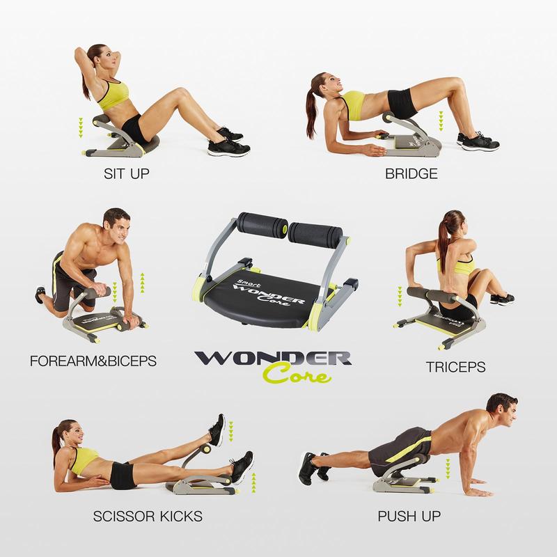 Wonder Core Sit-Up Exercise Equipment, Ab Crunch Machine Roll-up Machine, Abdominal Workout Machine for Home Gym, Core Ab Exercise System Trainer Quality Of an Authentic Brand