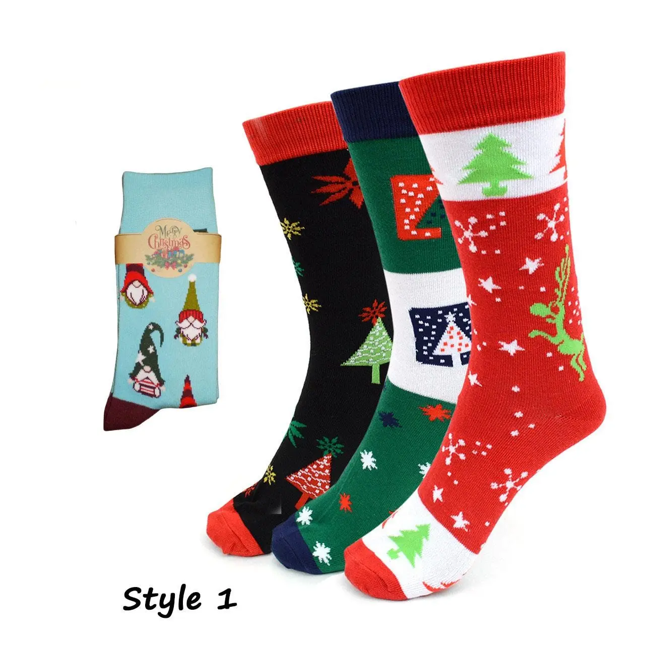 Women's 3-Pack of Christmas Socks / Holiday Socks / Novelty Christmas Socks / Santa Socks / Christmas Gift / Stocking Stuffer/ Gift for her Comfort Womenswear