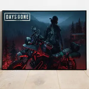 Days Gone Poster, Frameless Wall Art & Print, Deacon St. John, Zombie Game Poster