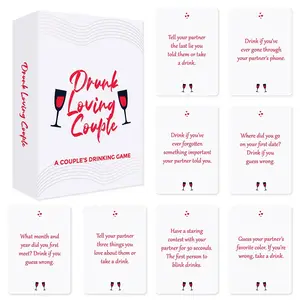 Drunk Loving Couple Couples Drinking Card Game - 55 Flirty & Spicy Challenges, 18+ Fun Party Game for Date Nights, Anniversaries & Relationship Fun
