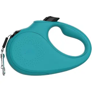 TUG Monochrome 360° Tangle-Free Retractable Dog Leash | 16 ft Strong Nylon Tape (Small, Aqua)