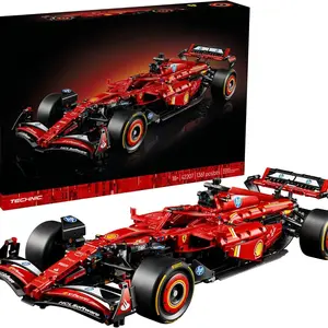 Women's Day F1 1:8 Formula Racing Building Blocks, Large High-Difficulty Assembly Toy, Mechanical Model, Gift, Realistic Model