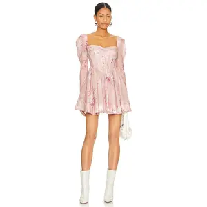 Bardot Evermore Floral Mini Dress in Soft Pink Floral