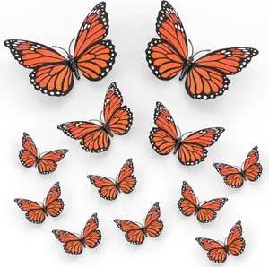 Monarch Butterfly Decoration,Day of The  Decorations for Altar De Muertos Decorations Dia De Los Muertos Decoration Ofrenda for Altar-3-Size 12 count  Butterflies  Decor Wall Wedding Decor