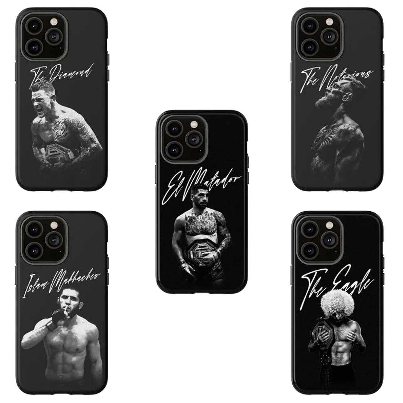 MMA Legends Signature For iPhone Case, UFC Legendary Fighters For iPhone 17 Series, Lightweight UFC Fighter Smartphone Case, for iPhone17 ProMax /16/15/14/13/12/11 Plus for Samsung phones, suitable for both men and women,  Perfect Gift for Women Men.A gif