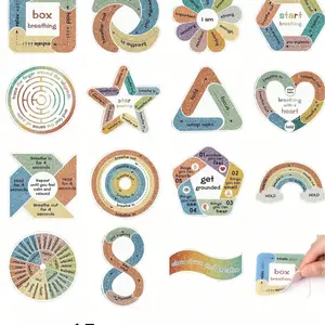 Anxiety Relief Stickers, Colorful Sensory Adhesives, Textured Design, Ideal for Desk & Classroom, Various Sizes & Styles