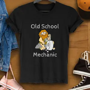 Caveman Old School Original Mechanic Working   T-Shirt