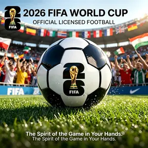FIFA Certified 2026 World Cup Official Match-Weight Football, Durable PU Material, Low Bounce, Superior Air Retention, Suitable for Youth & Adults, Collectible World Cup Souvenir