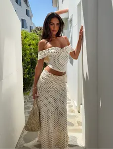 DENALI MAXI SKIRT - CREAM DOT