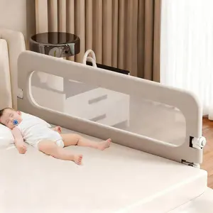 Adjustable Bed Guard Rail for Toddlers - 31" Folding Portable Bed Railing, Universal Toddler Bed Rails Guard for Crib, Twin, Bunk, Full, Queen & King Beds, Easy to Install