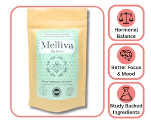 Melliva Menopause Support – Brain Fog, Hot Flash & Mood Relief – All-Natural, Bee Based Ingredients for Menopause Supplement to Help Women Feel Like Themselves Again – Non-GMO, Hormone-Free