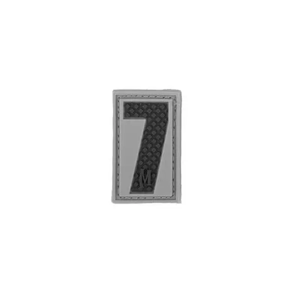 Maxpedition Number 7 SWAT Embroidery Patch - 0.70 l x 1.18 h in, Hook Back, No-Damage Backing, Additional Loop Field Lined Sheet, Unique Designs, Original Artwork, Gear Personalization, PVC Rubber, Personalize Gear