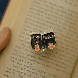 Sorry I’m Booked Enamel Pin – Book Lover Gift – Introvert Reading Pin – Cozy Girl Literary Badge – Funny Bookish Accessory