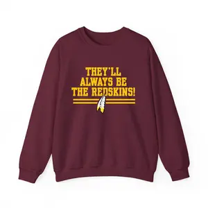 Washington Redskins HTTR Sweatshirt, Vintage Sports Graphic Sweater, Unisex Soft Cotton Streetwear Tops, Retro Football Fans Pullover, Men's Sweatshirts