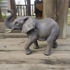 Large 3D Elephant Sculpture, 15 Inch Simulated Elephant Animal Outdoor Garden Resin Crafts, Fairyland Garden Art Decorations, Garden DIY Garden Sculptures, Suitable for Yard Lawn Balcony Home Decoration, New Home Gifts