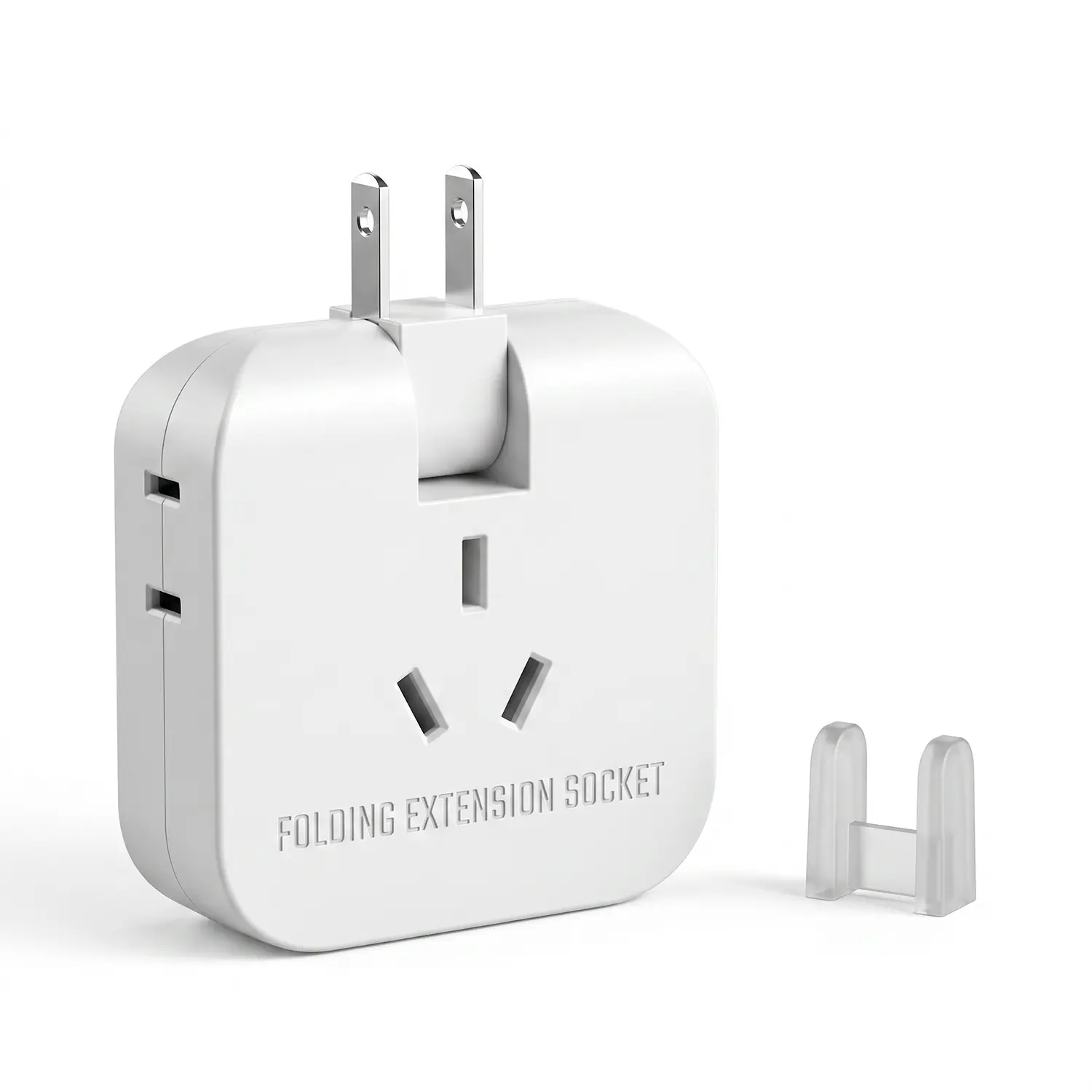 3 AC Outlet Extender with 2 USB Ports, Rotatable Flat Plug Wall Adapter 2500W, Space Saving Power Expander for Home & Office