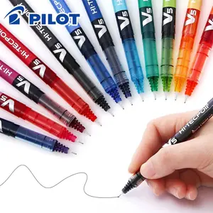 12 Colors Japan PILOT BX-V5 Gel Pens Hi Tecpoint Straight Liquid Pen Large Capacity Quick-drying Ink 0.5mm Needle Point Stationery