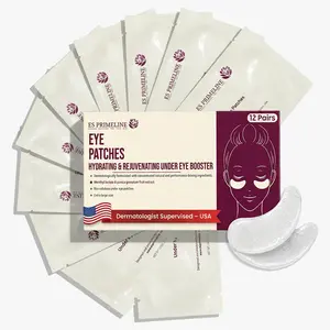 Breathable Under Eye Patches – Hyaluronic Acid ,Botanical Extracts, Hydrating Eye Masks for Puffiness, Dark Circles, Wrinkles, Fine Lines, Jet Lag Patches, 12Pairs Parches Para Ojeras