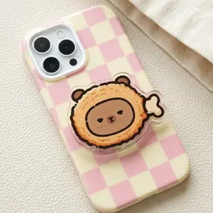 Cute Capybara MagSafe Phone Grip, Kawaii Burger Chicken Drumstick Magnetic Phone Holder, Funny Foodie Gift For Teens