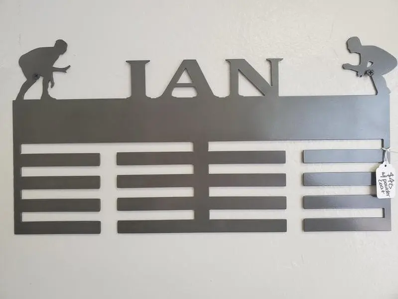 Personalized Medal Hanger, Awards, Display, Metal sign