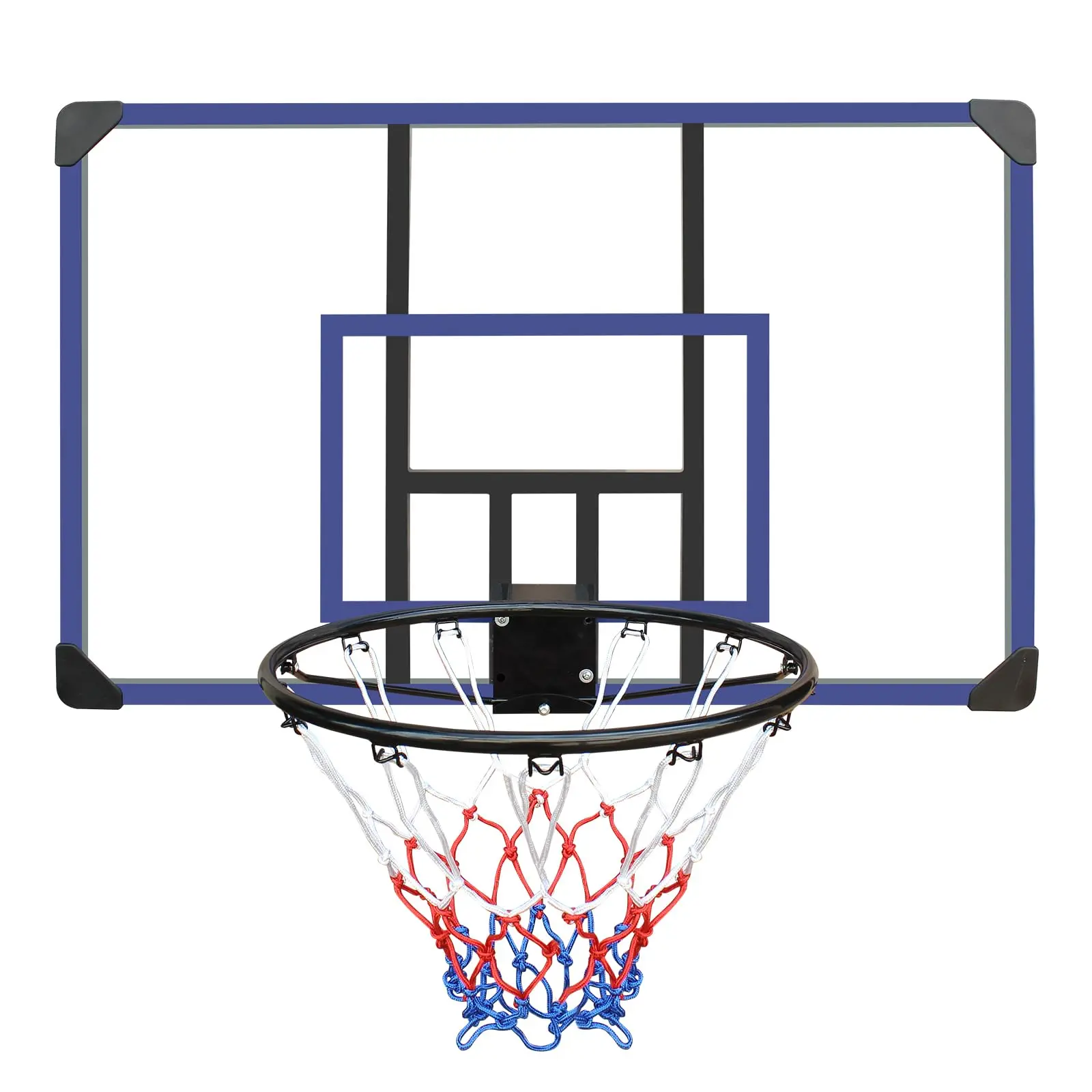 FIZCKEOM Folding Basketball Hoop, Wall-Mounted Metal Frame with Shatterproof Board for Kids & Adults, Indoor Outdoor Workout Equipment for Garage & Poolside, Home Workout, Home Gym Equipment, Reinforced Bracket, Tear‑Resist Mesh