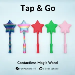 3D Printed Novelty Star Magic Wand Inductive Contactless Payment Tool, Fun Topic Starter for Cafes & Shops, Social Media Attraction Moment