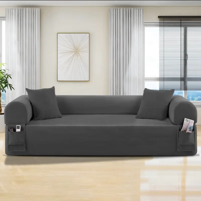 Original Brand New 82 Boneless Couch for Living Room, No-Assembly Sofa in a Box, Corduroy