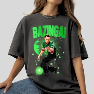 Big Bang Theory Sheldon Bazinga Stars Black T Shirt, Funny Shirt, Trending Unisex Unique Sweatshirt Gift, Funny TV Show Hoodie