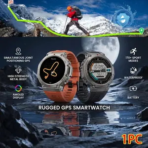 Classic smartwatch with GPS positioning feature for outdoor sports. Metal body. Sporty smartwatch. 1.43-inch OLED screen. GPS mode. Multiple sports modes. Smartwatch with calls. Perfect gift for relatives and friends.