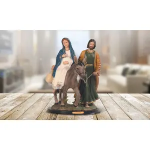16"H The Pilgrims Statue Holy Figurine Religious Decoration