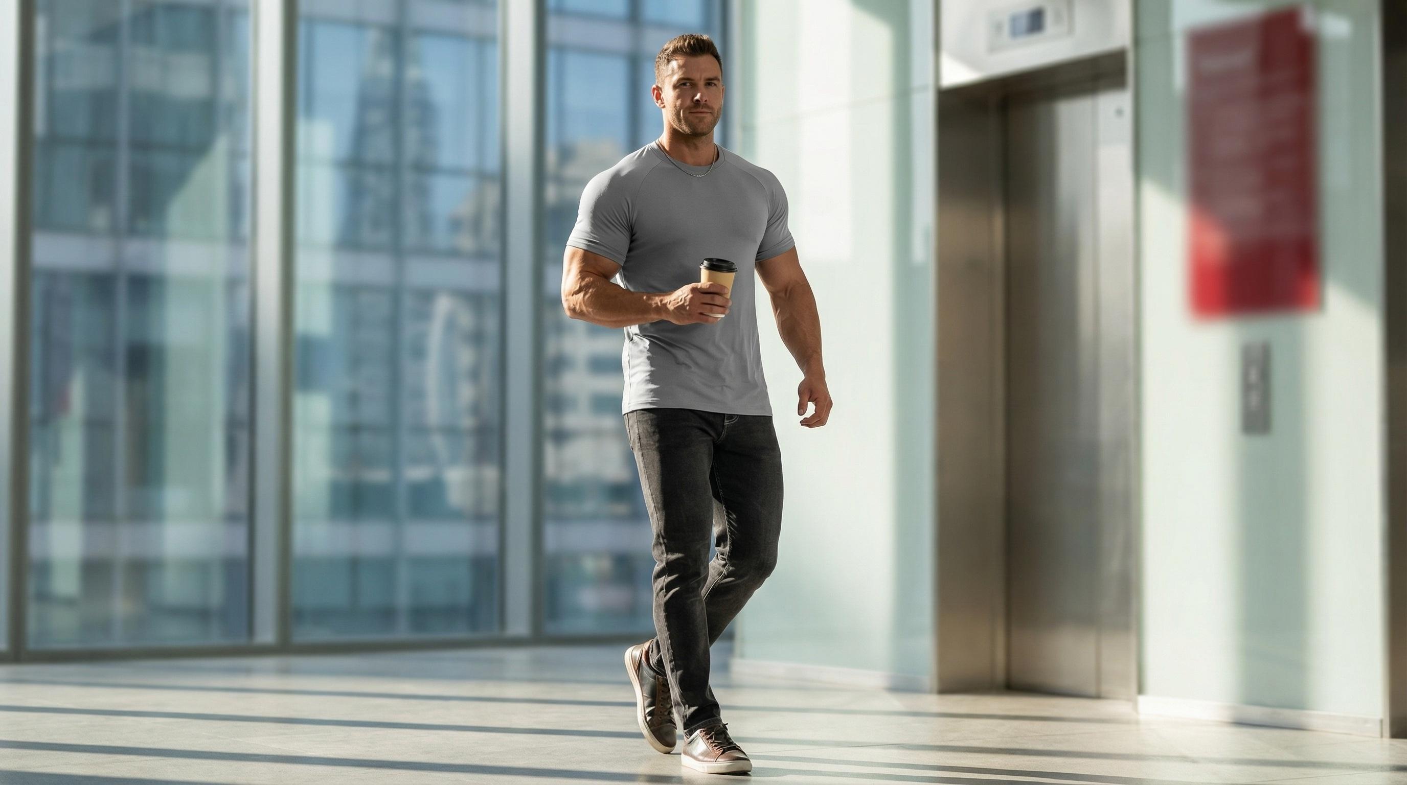 STREVATE Men's Raglan Sleeve Tee, Athletic Tapered Fit, Arm-Enhancing Sleeves, Menswear Wrinkle-Resistant Stretch Fabric Gym Workout T-Shirt Fitness Running Tops STREVATE Men's Raglan Sleeve Tee, Athletic Tapered Fit, Arm-Enhancing Sleeves, Menswear Wrinkle-Resistant Stretch Fabric Gym Workout T-Shirt Fitness Running Tops