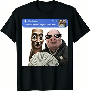 “There Is Motion At Your Front Door” Funny Security Notification Meme T-Shirt