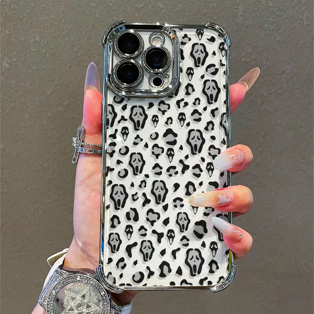 Leopard Phone Cover - Shockproof TPU Cellphone Casing, Cute Protector Accessory, Compatible with iPhone 11 Pro/12/13/14/15/16, Ideal for Family Gifting,summerwins