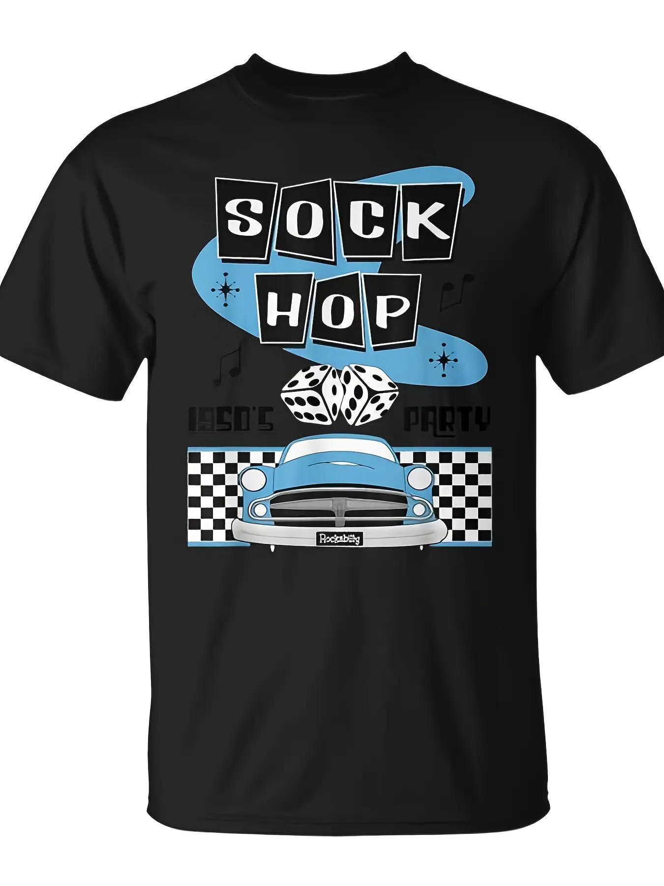 50S Sock Hop Dance Rock N Roll Shirt Rockabilly Cl unisex soft cotton short sleeve t shirt, vintage graphic casual tee for men women teens, perfect birthday holiday gift for camping travel gym daily street casual wear