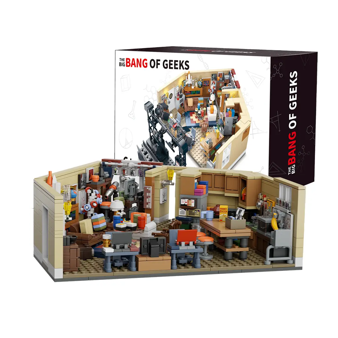 Urban Apartment Diorama Building Blocks Set - Science-Themed Hobbies Kit Adults with Kitchen, Study, Living Room, Rich Interior Mini-Decor, Display Model, Ideal Holiday Gift