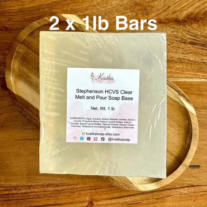 Clear Melt & Pour Soap Base 2 lb – Glycerin Formula for DIY Soap Making Easy to Melt Pour and Customize Ideal for Beginners and Small Businesses