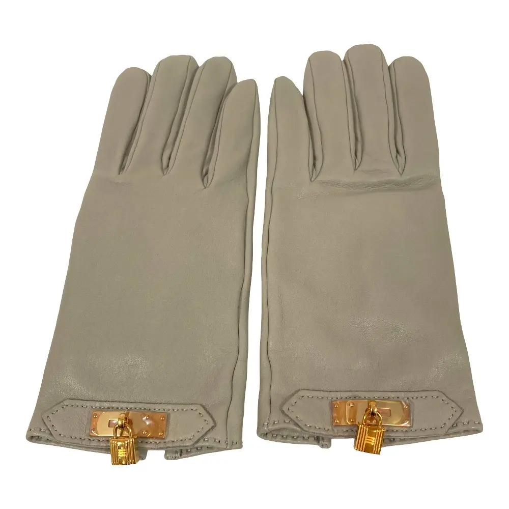 Pre-owned HERMÈS Lambskin Small Leather Goods Hermes Kelly Gloves