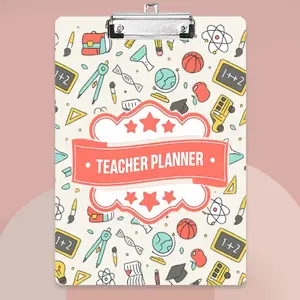 Teacher Planner Notebook A4 Size with Clip, Ideal for Notes Tables Files Drawings, Desktop Office Cashier Counter Use