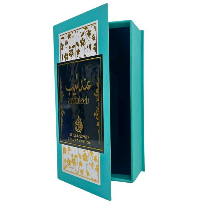 ANDALEEB Eau De Parfum Unisex Amber Woody Perfume with Saffron, Bergamot, Plum, Praline, Patchouli & Oud 100ml Spray, 20% Oil, 8 Hour Wear Bold, Balanced, Year-Round Scent for Men & Women Ideal for Day, Night & All Occasions Made in UAE (MDO015)