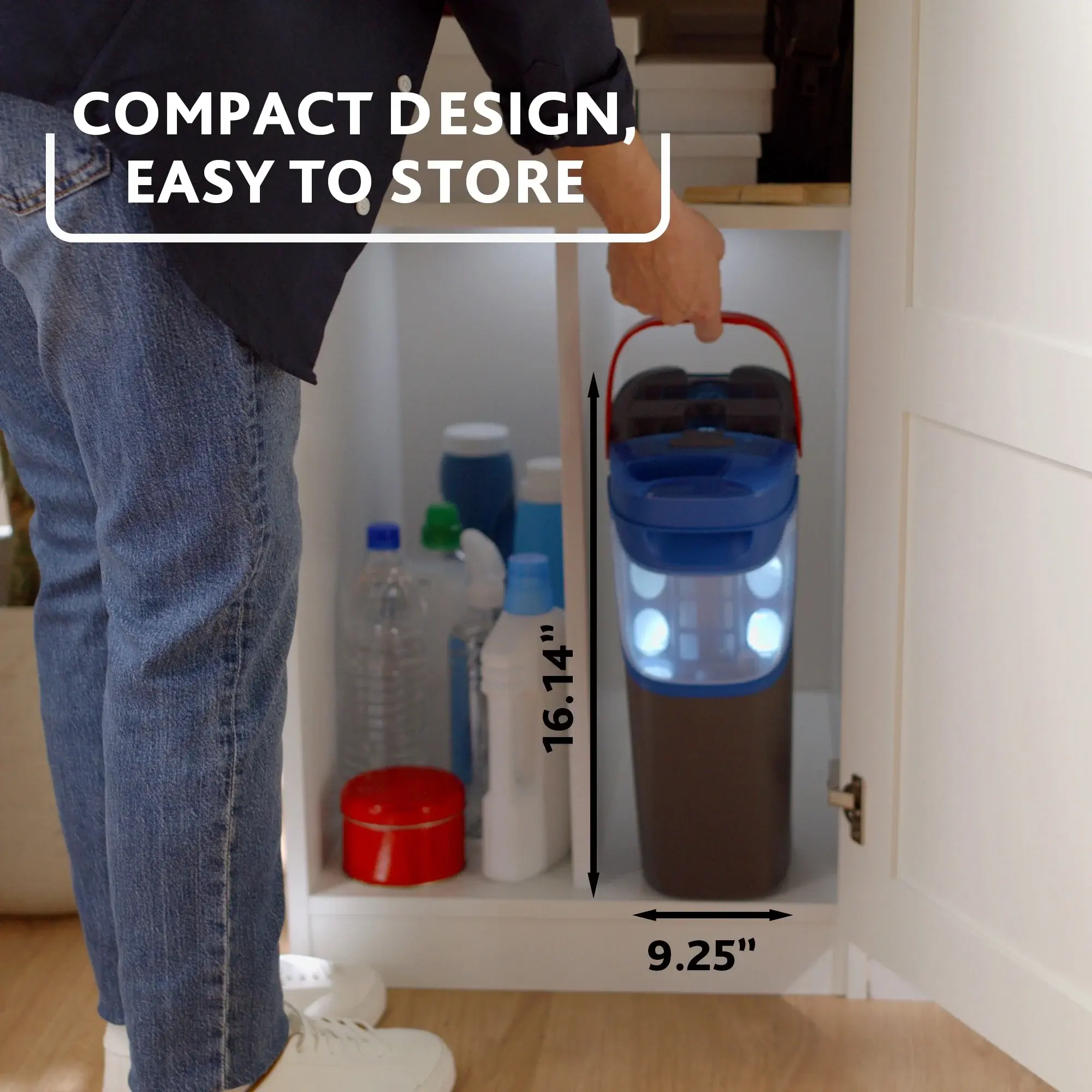 O-Cedar H2prO Flat Mop System Dual-Tank Design for Clean & Dirty Water ...