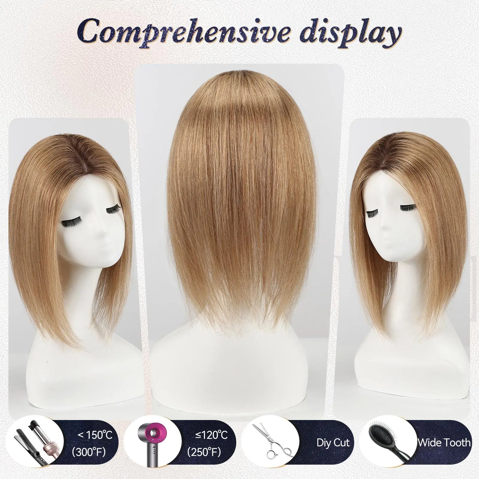 starluck Real Human Hair Toppers 6x5 display picture 2