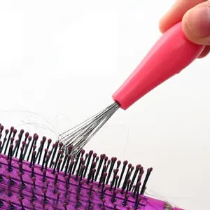 Comb Hair Brush Cleaner Plastic Handle Cleaning Brush Remover Embedded Beauty Tools Cleaning Products Cleaning Supplies Scrubber Cleaning Scrubbing Stick