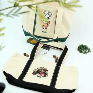 Personalized Pet Tote Bags for Women - Embroidered Pet Portrait Bag - Custom Tote Bag with Pet Face - Best Mothers Day Gift Idea Meaningful Gifts