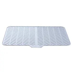 Silicone Large Size Dish Drying Mat with Built-in Drain Lip Dish Drainer Mats for Kitchen Counter Easy-Clean High Temperature Resistance Coaster, Perfect Gift for Valentine's Day Father's Day Mother's Day Anniversary Birthday
