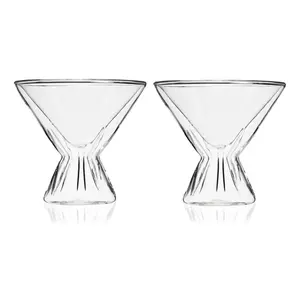 Viski Double Walled Martini Glasses Set of 2